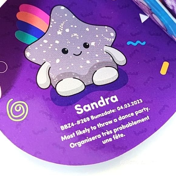 🌌 SANDRO 💫 Shooting Star Cosmic Bumz Star Clip Russ Bum Bumz Beaded Plush NWT - Picture 3 of 7